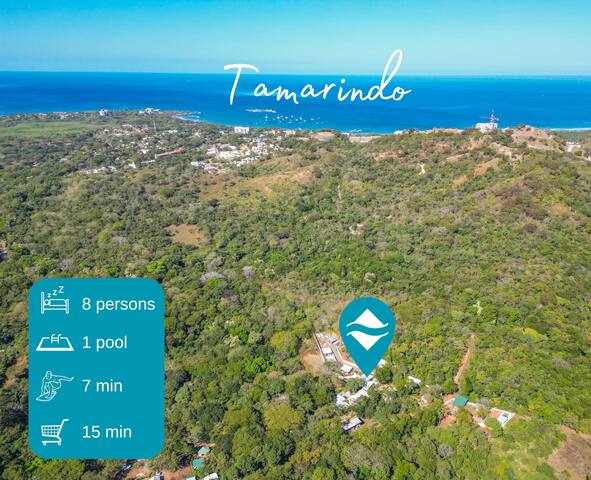 5 min from Tamarindo Beach