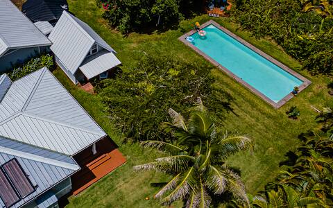 Jungle Estate 2 Acres, 3 Cottages + Pool Sleeps 9