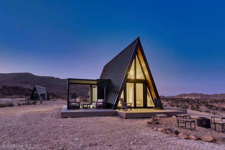 Stardust Big Bend Luxury A-Frame#1 with a fab view