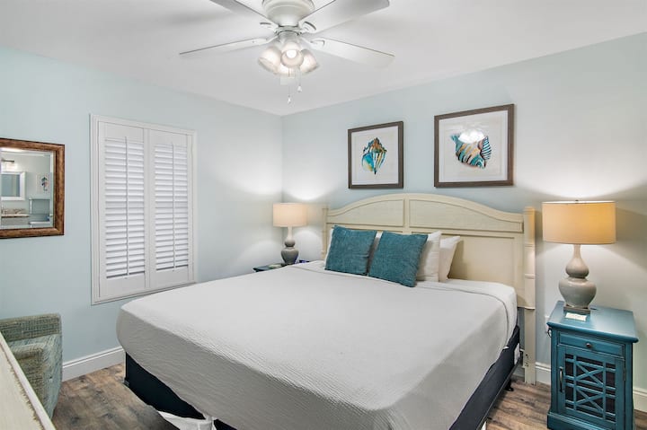 Master bedroom with king bed