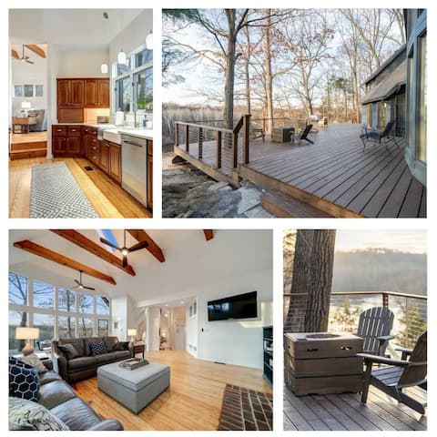 Exclusive Wooded Chalet w/ Magnificent River Views