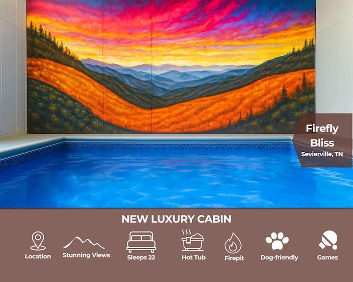 Luxe Cabin-sleeps 22-hottub-game Room-pool-5 Kings - Tennessee