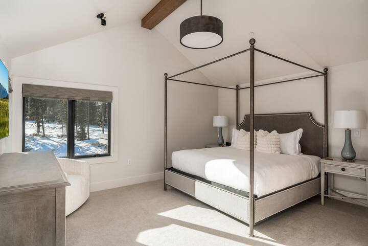 Muebles, cama, habitación, interior, habitación