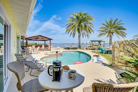 Waterfront Daytona Escape w/ Pool & Game Room!