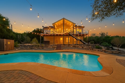Private Hill Country Pool Retreat w/ Skyline Views