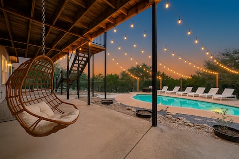 Private Hill Country Pool Retreat w/ Skyline Views