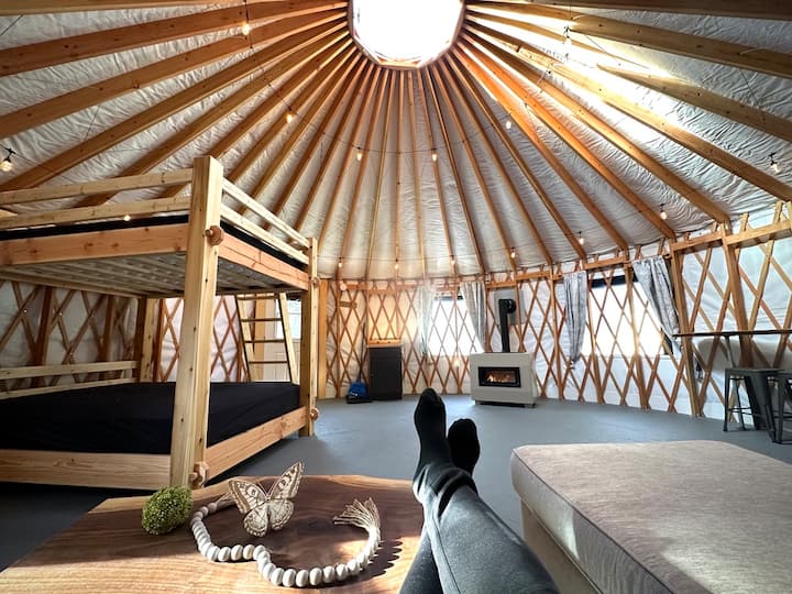 Ontspannend uitzicht vanaf de bank