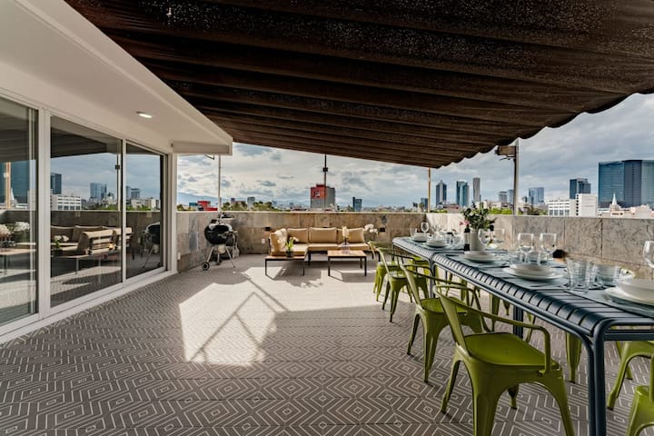 Private Terrace Escape in the Heart of Roma Norte gallery image 3