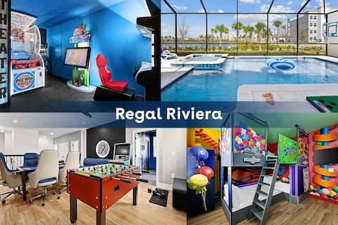 Regal Riviera | Fab NEW home w/theater near parks