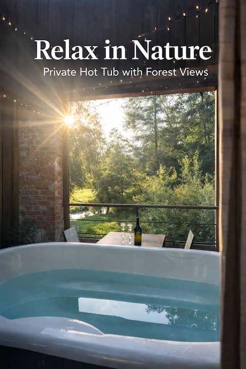 The patio - Elegance, relaxation & spa river view