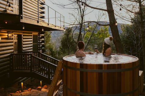 Award-Winning A-Frame with Views and Cedar Hot Tub