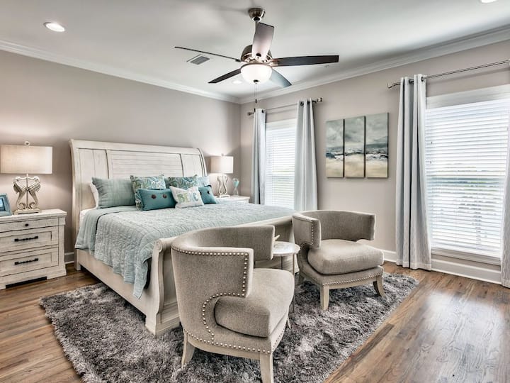 Kati 3 - Suita ️ Master King me banjë në suitë, vaskë kopshti, dollap dhe pamje nga Gjiri (dhoma gjumi 2)