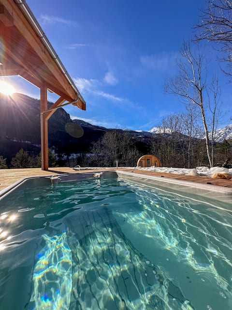Chalet Ecrin Des Vignes 14 people, spa, sauna, pool room