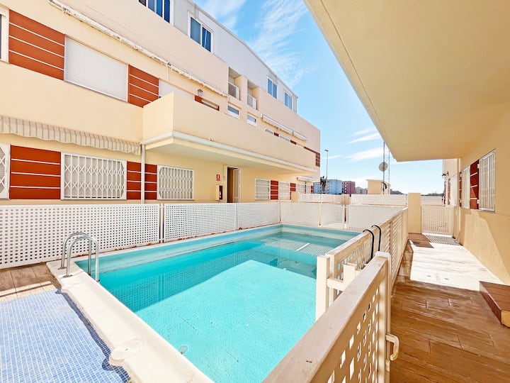 Práctico Apartamento Con Piscina En La Playa - Canet de Berenguer