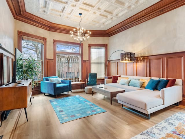 Modern Victorian Retreat with Sauna & Piano