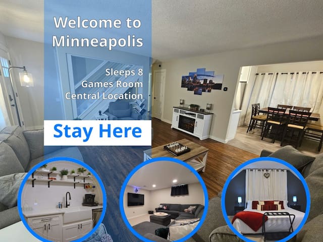 Clean, Spacious Home. MOA, MSP, Game Room, Big TV