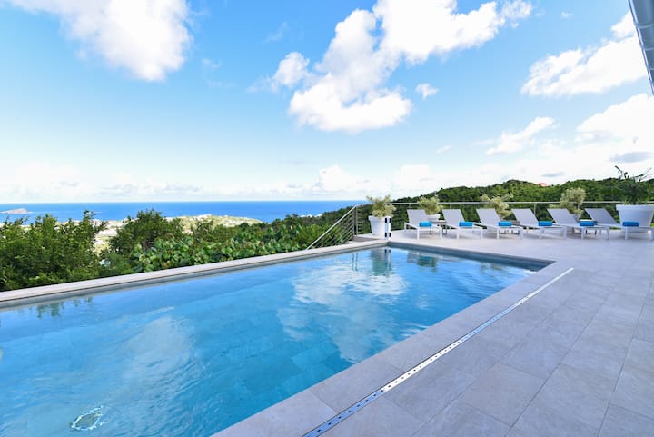 3-bd Villa Au Coeur Du Rocher St Barth - San Bartolomé