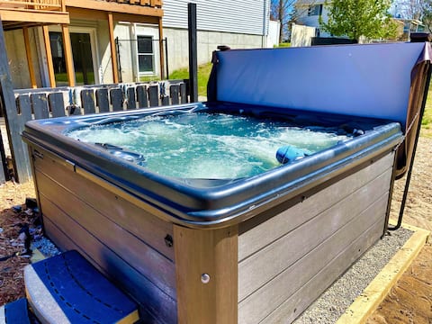 Pet-friendly home with fenced-in yard and hot tub