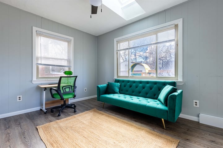 Expecting more guests? No worries, we've got you covered. They're welcome to spend the night on our cozy sofa in the den.