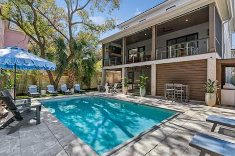 Brand New 5BR Home, Pool, 1 House from Beach