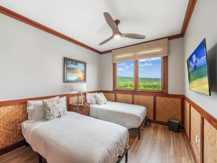 Druhá spálňa s oddelenými posteľami, ktoré možno na požiadanie premeniť na manželskú posteľ