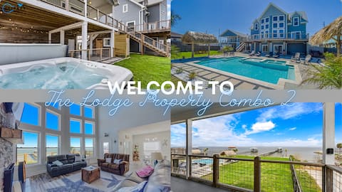 2 Lodge Combo - Sleeps 30 w/Pool + Private Pier