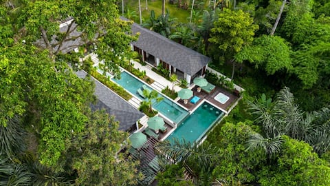 Ubud Family Villa: 6BR, infinity Pool, jungle view