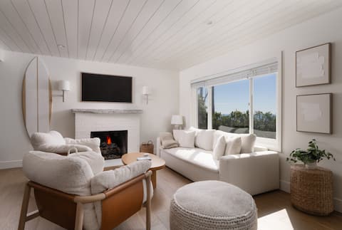 3BR Summerland | Ocean Views, Hot Tub & Firepit