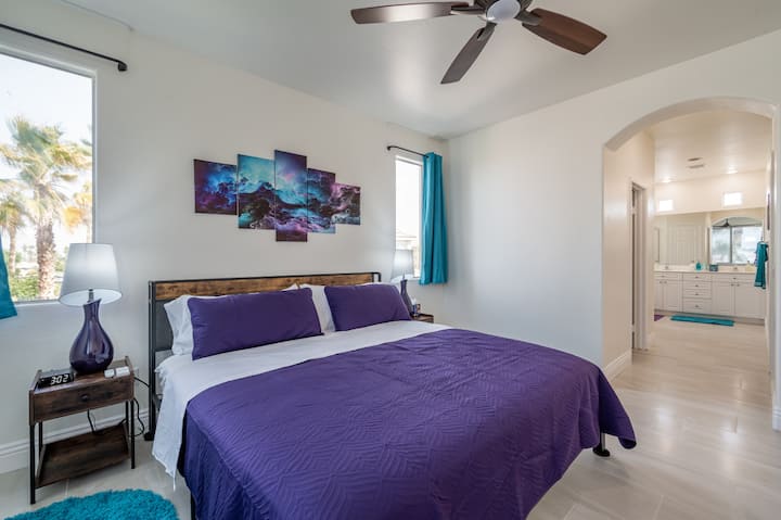 Master bedroom with natural light