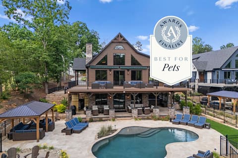 Sleeps 22 | Lakefront Retreat • Pool, Spa, Theatre