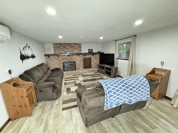 Perfect lower family room for sharing with multiple families.