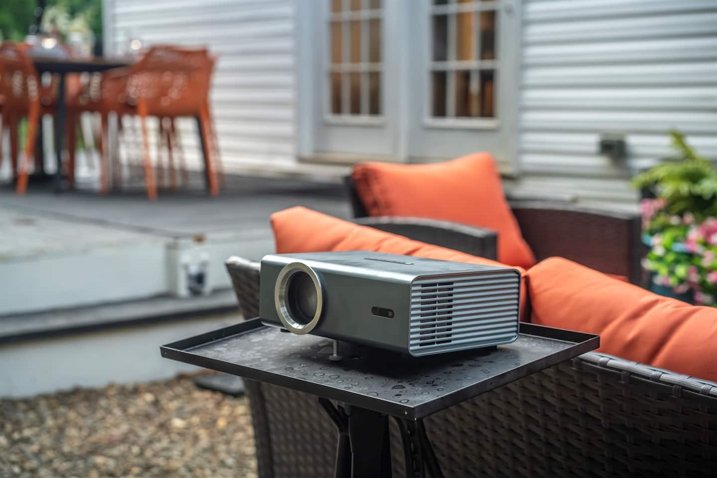 Queue up a movie on the outdoor screen