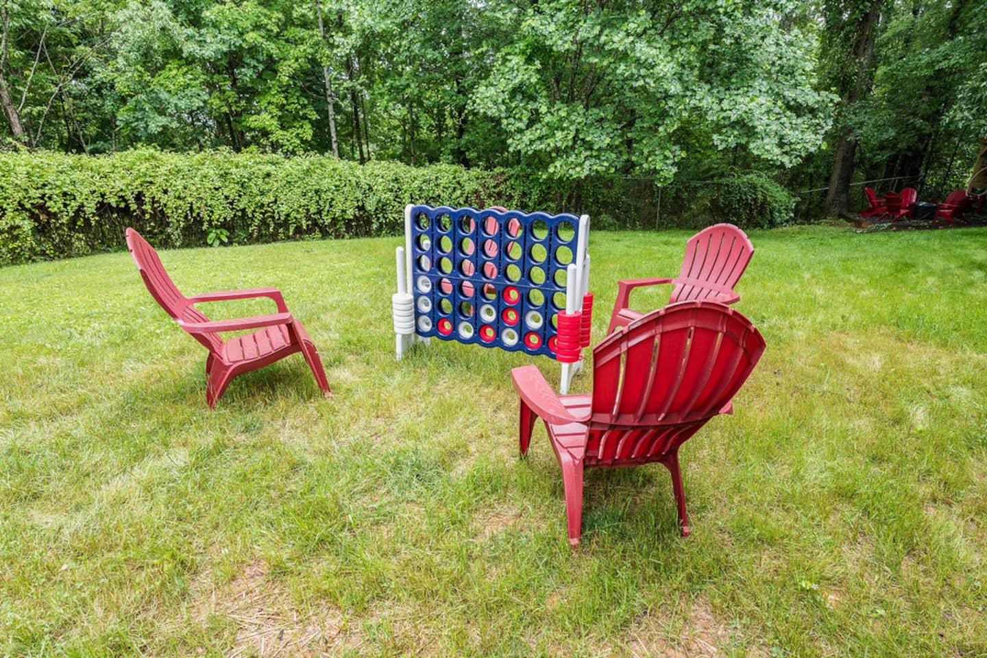Challenge the whole group to a lawn-sized round of Connect Four