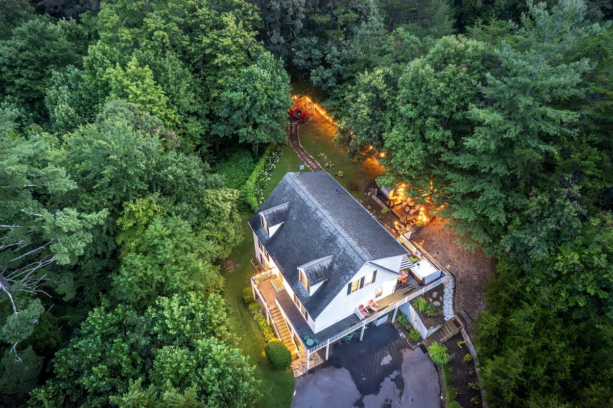 From above, you can see just how tucked away you'll be