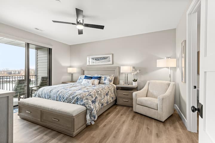 غرفة النوم الرئيسية في الشقة 1