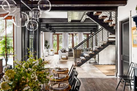 Modern Barn w/ Pool & River Views