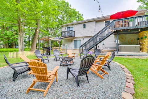 5 Mi to Lake Naomi: Home w/ Hot Tub & Fire Pit