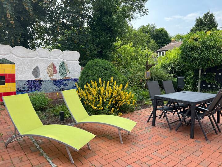 Kunst Apartment, Eg, Terrasse, 2 Schlafzimmer - Greetsiel