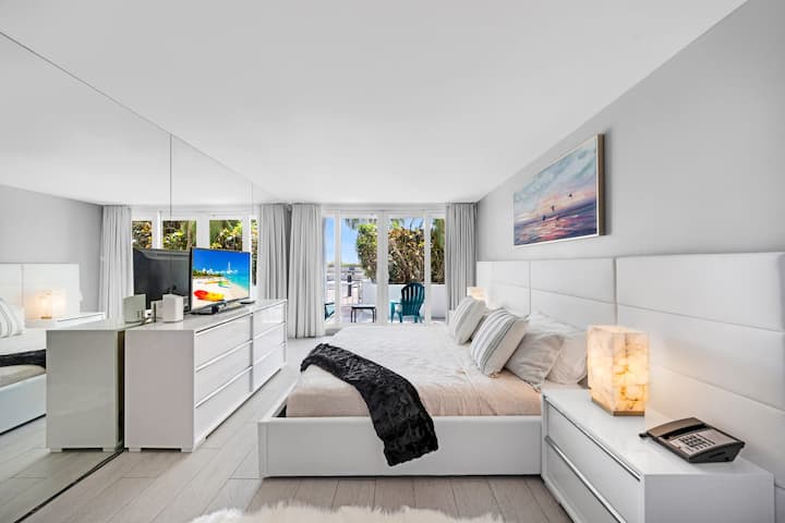 Zugang zum Whirlpool vom Schlafzimmer aus