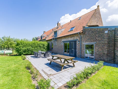 Family house on a farm by the sea