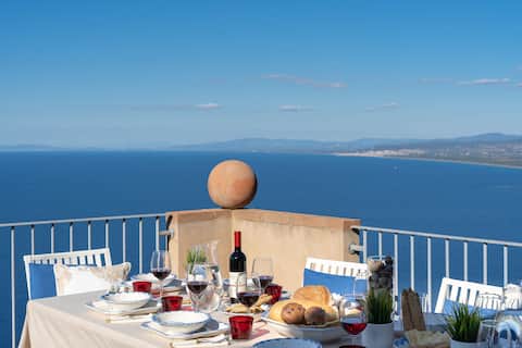 Sunset populonia home with sea view, ac, wifi