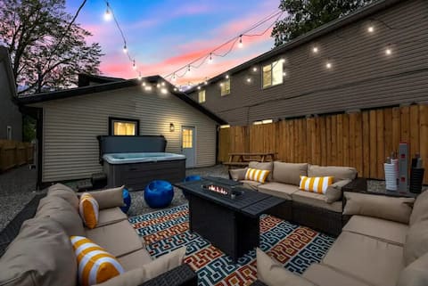 Walk to OSU | 4BR Retreat with Patio and Hot Tub