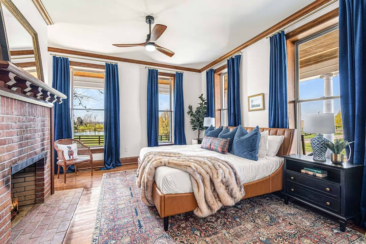 Soak in the view of the pond as you step into this serene retreat.