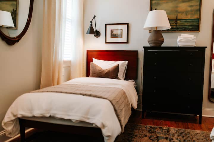 Experience the epitome of comfort with our twin-sized beds, each featuring an incredibly comfortable mattress for a restful night's sleep.