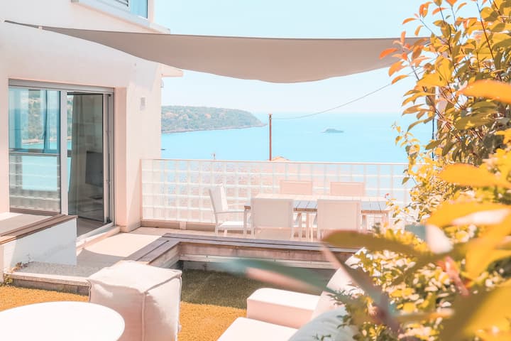 Duplex T3 Vue Mer -Plage, Mc, Parking & Clim - Roquebrune-Cap-Martin