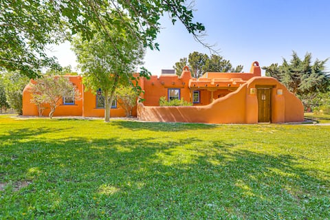 Las Cruces Santa Fe-Style Adobe Home on 6 Acres!