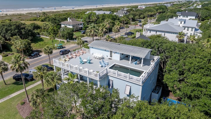 9br Ocean View, Elevator, Rooftop Pool &Pickleball - Isle of Palms, SC