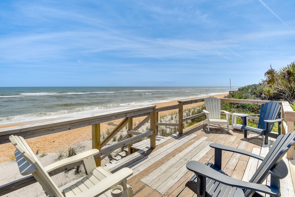 Oceanfront Flagler Beach Home w/ Decks & Gas Grill