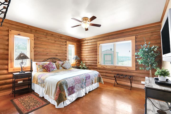 Lighthouse Hill Ranch - Log Home - Situated On - Johnson City, TX