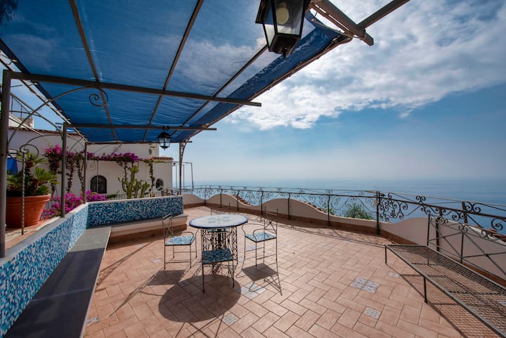 Charming Villa With Terrace Overlooking The Sea - Costiera Amalfitana
